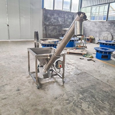 雷诚塑料饲料绞龙提升机螺杆式输送机电动不锈钢螺旋粮食上料机