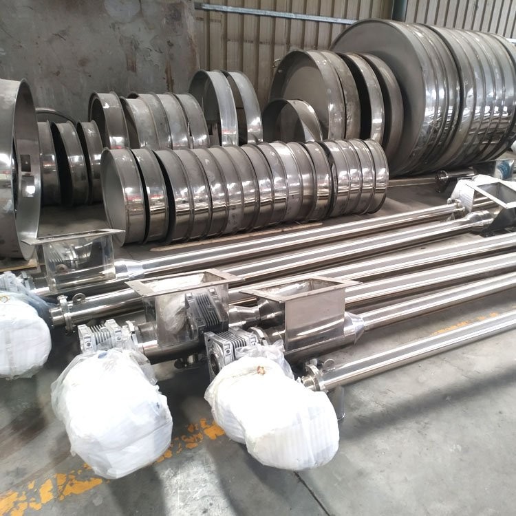 雷诚塑料饲料绞龙提升机螺杆式输送机电动不锈钢螺旋粮食上料机图4