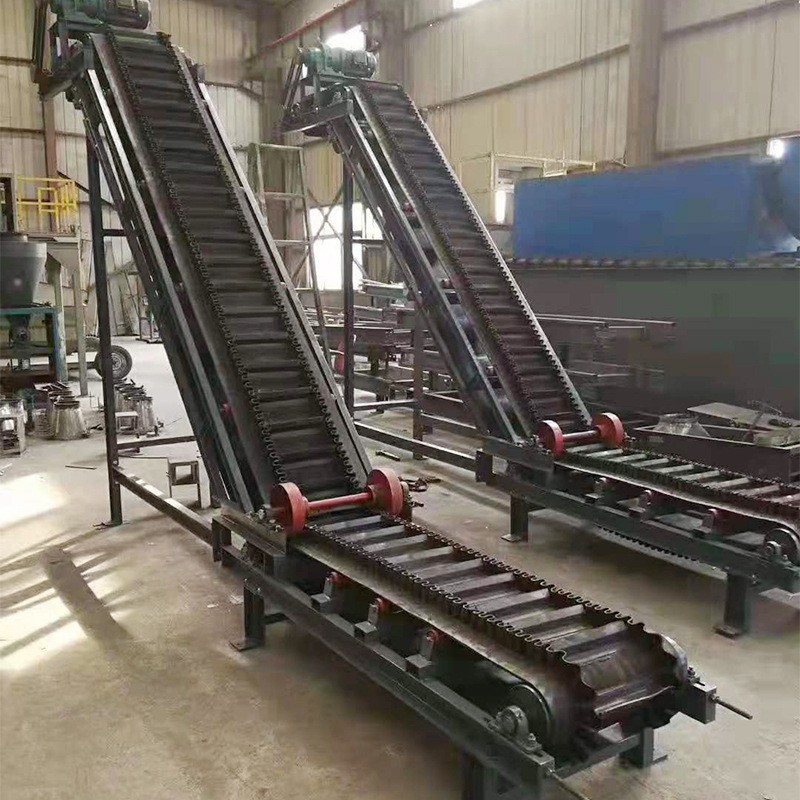 厂家供应大倾角裙边输送带爬坡皮带秤运输带 尼龙花边挡板输送带图3