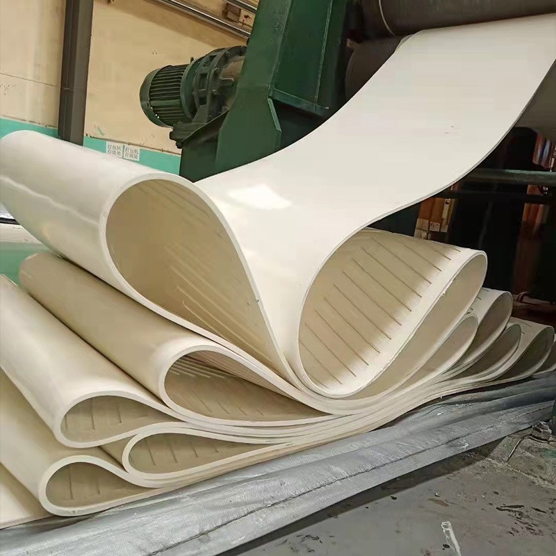 白色橡胶输送带环形输送带耐磨耐油食品饮料工业皮带输送带传送带图4