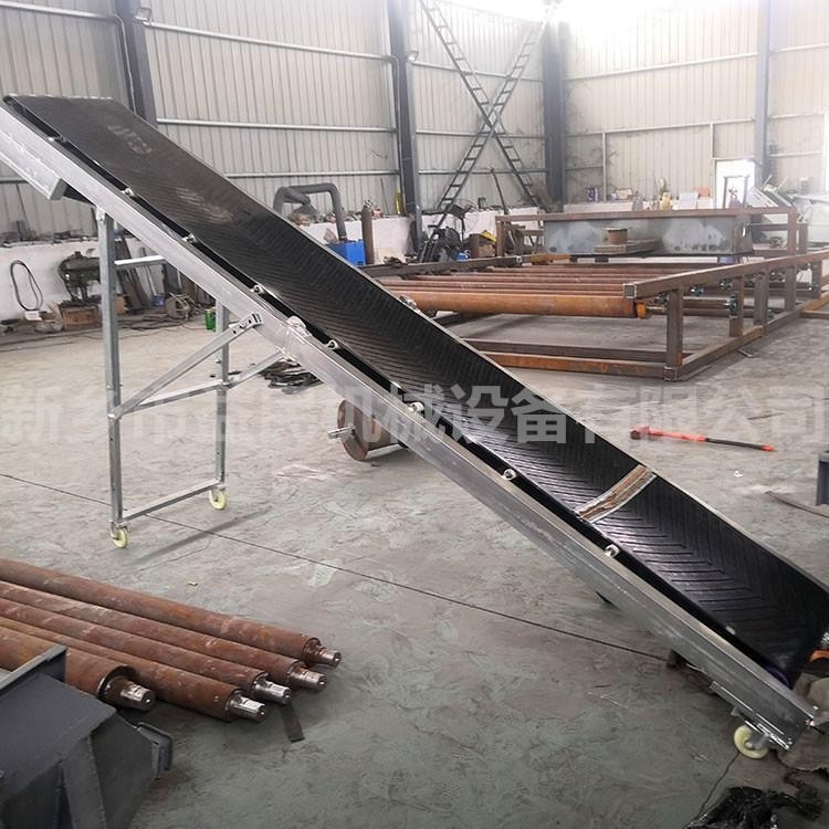 河北手摇升降皮带输送机 装车卸货输送带 粮食水泥化肥上料机图2