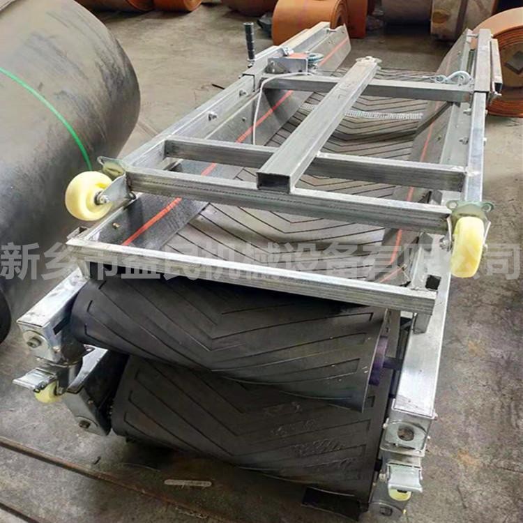 河北手摇升降皮带输送机 装车卸货输送带 粮食水泥化肥上料机图5