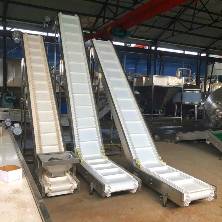 隆昕定制 大倾角皮带输送机 液压升降皮带机 挡边V型传输线图5