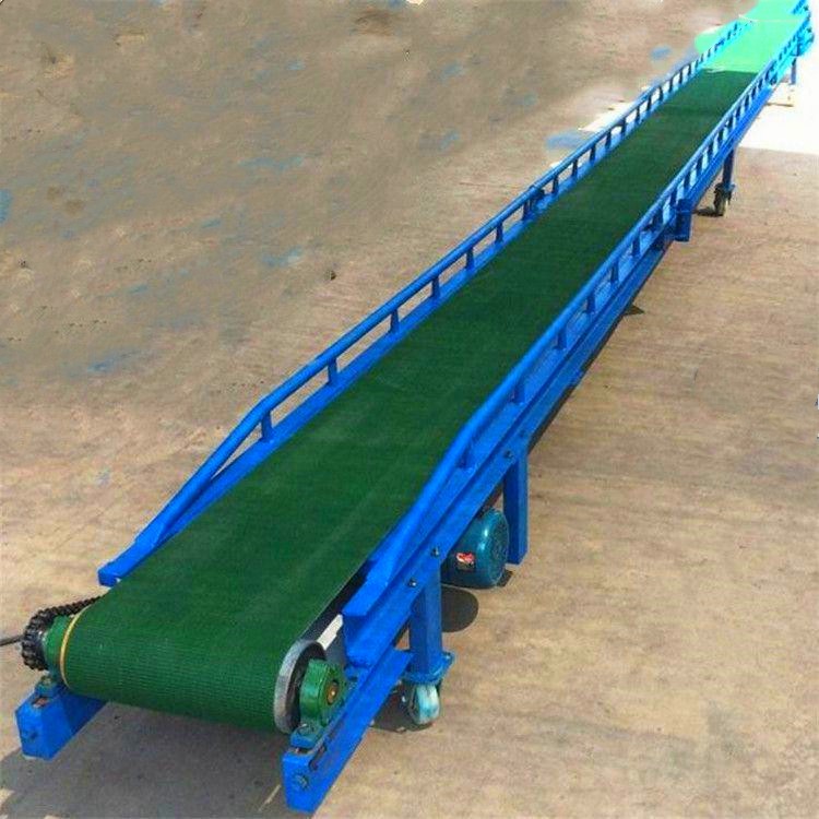 隆昕定制 大倾角皮带输送机 液压升降皮带机 挡边V型传输线图2