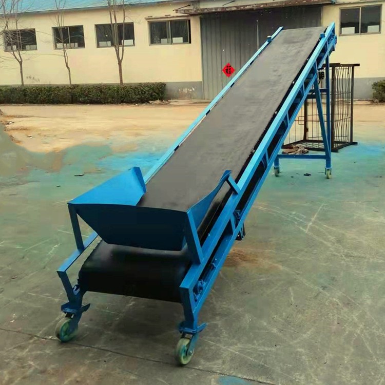 隆昕机械 铝型材皮带输送机 建筑材料传送带 裙边格挡带式上料机