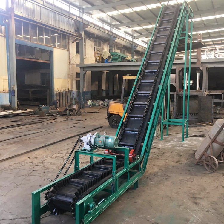 隆昕机械 铝型材皮带输送机 建筑材料传送带 裙边格挡带式上料机图2