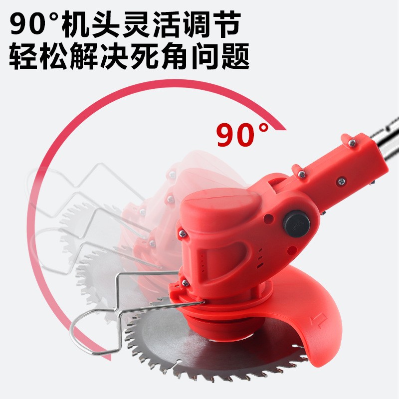 小型锂电打草机电动割草机家用园林修剪割草机手持充电式除草机图4