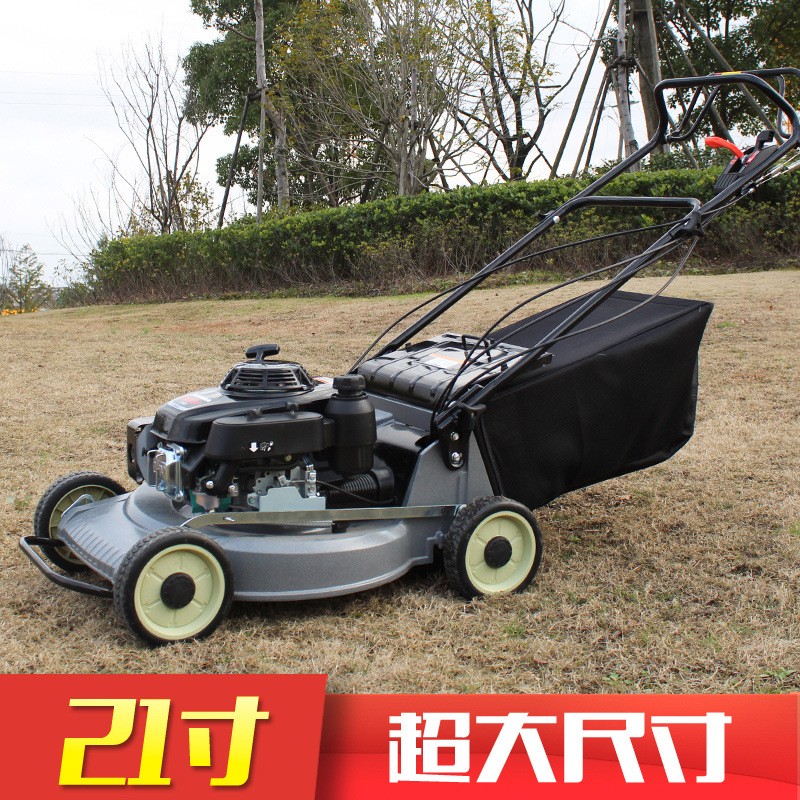 铝合金割草机草坪机手推式19 21寸推草机草坪剪草机割草机打草机图4