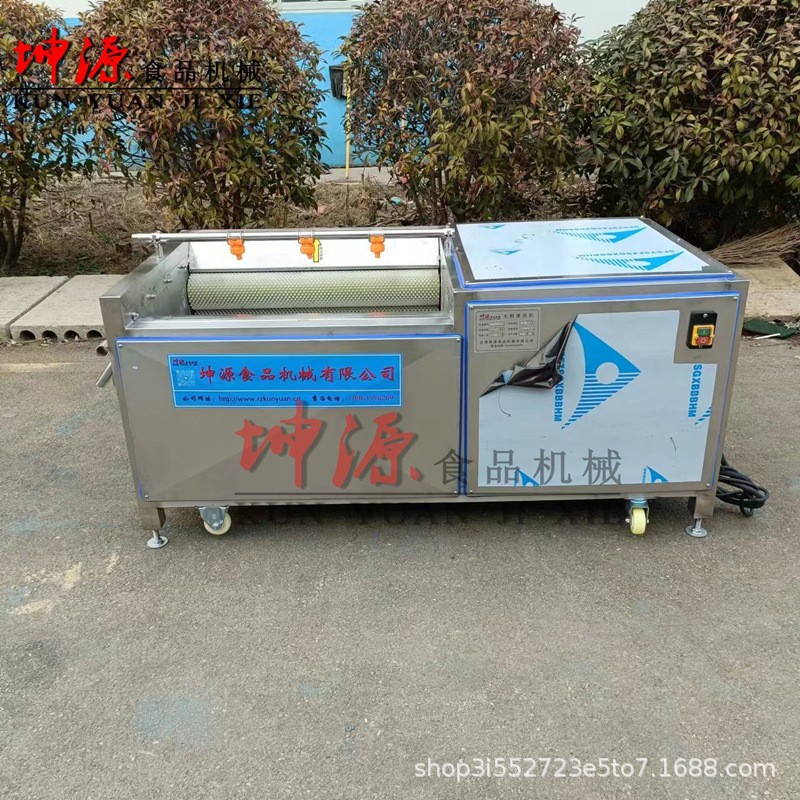 土豆去皮清洗天麻清洗山药清洗花生莲藕去泥清洗机毛辊清洗机商用图2
