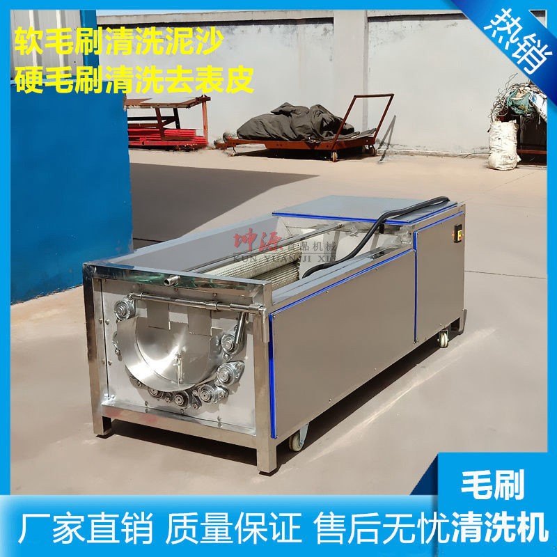 土豆去皮清洗天麻清洗山药清洗花生莲藕去泥清洗机毛辊清洗机商用图3