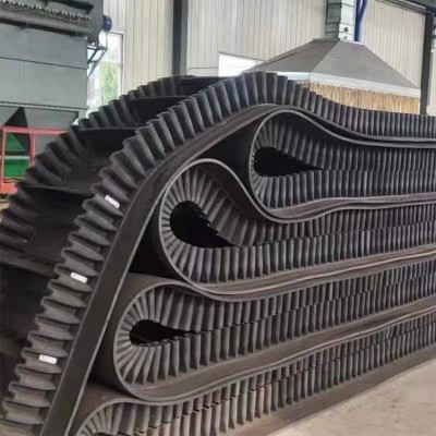 大倾角输送带 矿用耐高温 橡胶材质 输送距离较短场合 支持定制