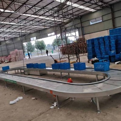 环形输送机 车间流水线传送带运行稳定 循环运转工作 水果包装挑选