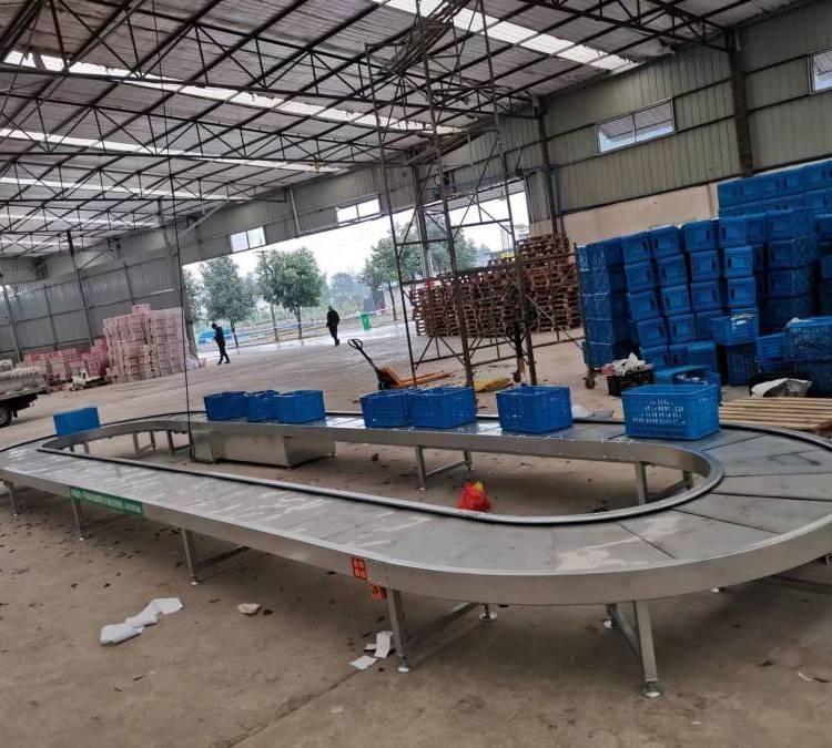 环形输送机 车间流水线传送带运行稳定 循环运转工作 水果包装挑选图2