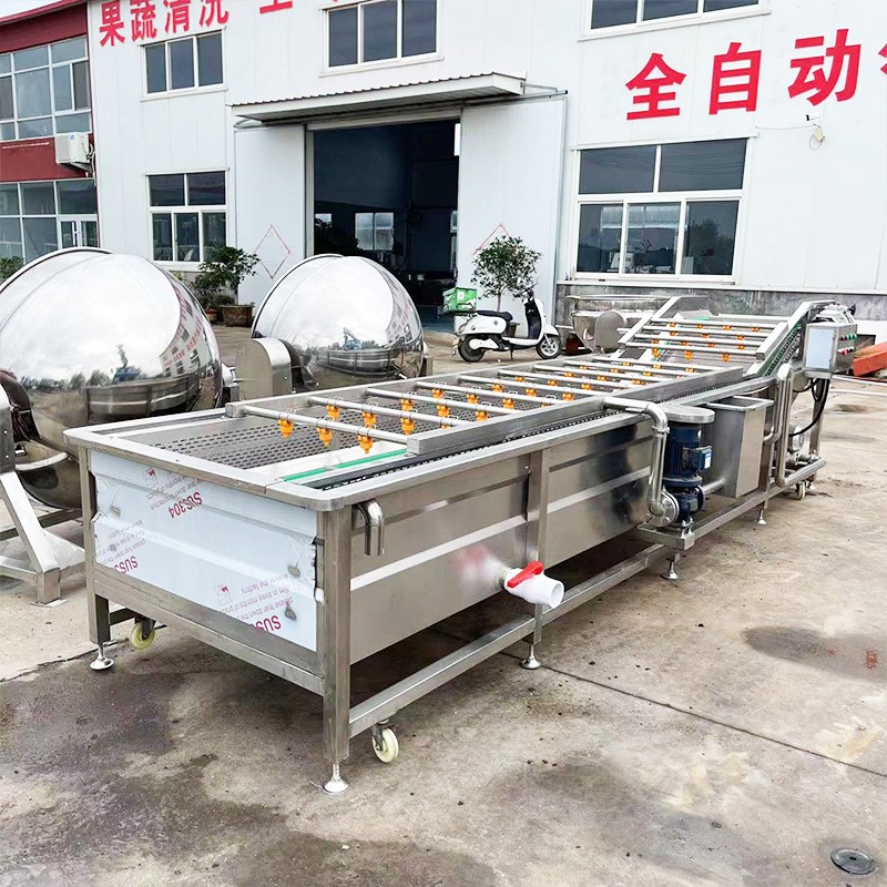 厂家直供全自动蔬菜果蔬气泡清洗机山野菜大型清洗设备海鲜去泥沙图4
