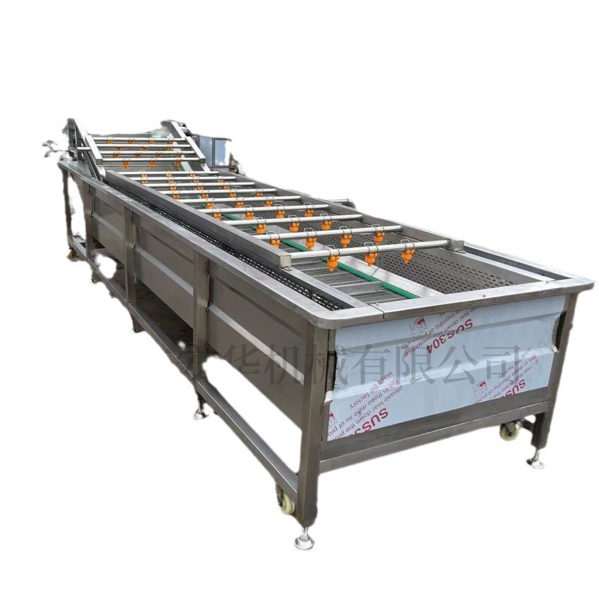 厂家供应果蔬气泡清洗机 西红柿辣椒洗菜机 不锈钢喷淋式清洗设备图5