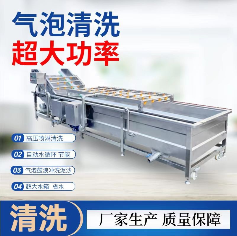 全自动气泡清洗机 辣椒大枣果蔬清洗机 商用大型银耳玉米清洗设备图4