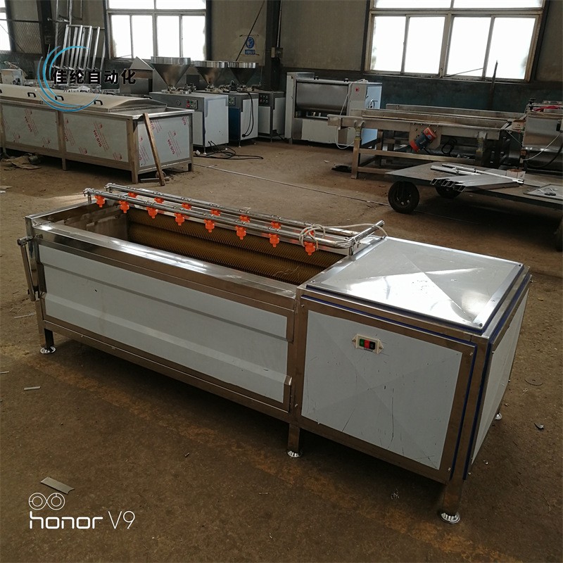 商用根茎类毛辊清洗机 毛刷自动清洗去皮机 蔬菜土豆萝卜莲藕海蛎图3