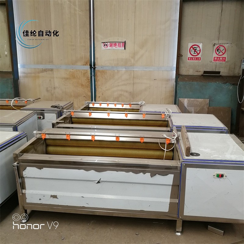 商用根茎类毛辊清洗机 毛刷自动清洗去皮机 蔬菜土豆萝卜莲藕海蛎图2