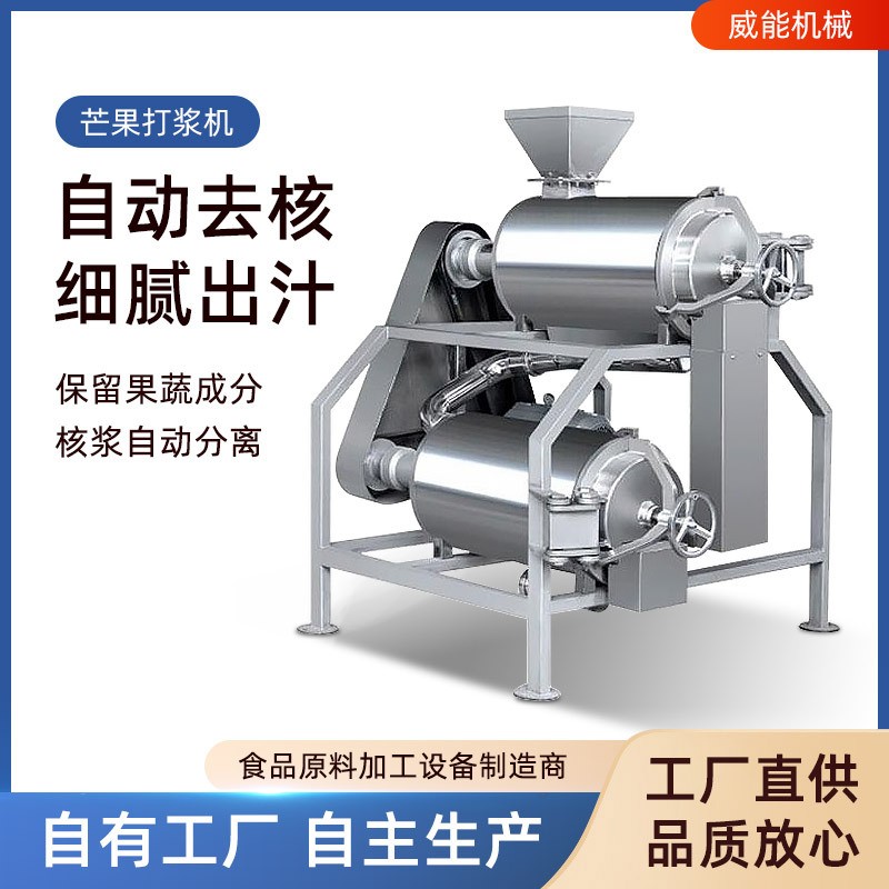 厂家直销大型全不锈钢工业商用红枣芒果蓝莓桑葚芒果去核打浆机