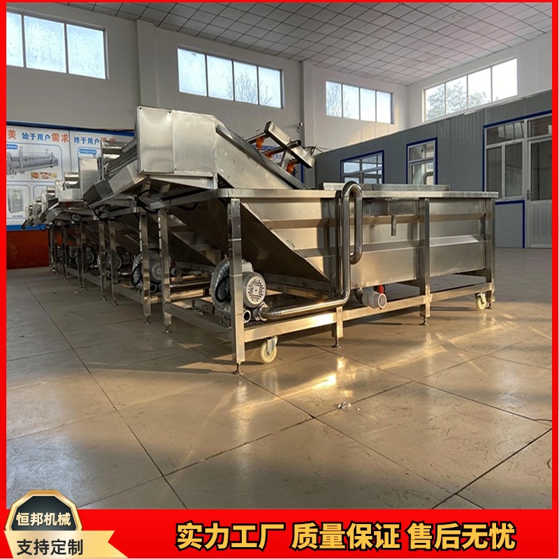 海鲜气泡清洗机大型全自动果蔬清洗流水线多功能蔬菜辣椒清洗设备图4