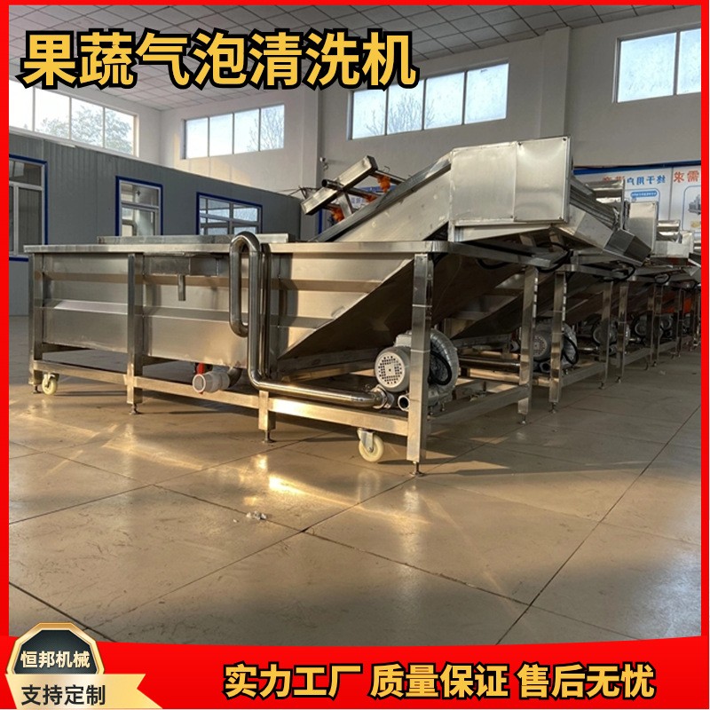 海鲜气泡清洗机大型全自动果蔬清洗流水线多功能蔬菜辣椒清洗设备图2