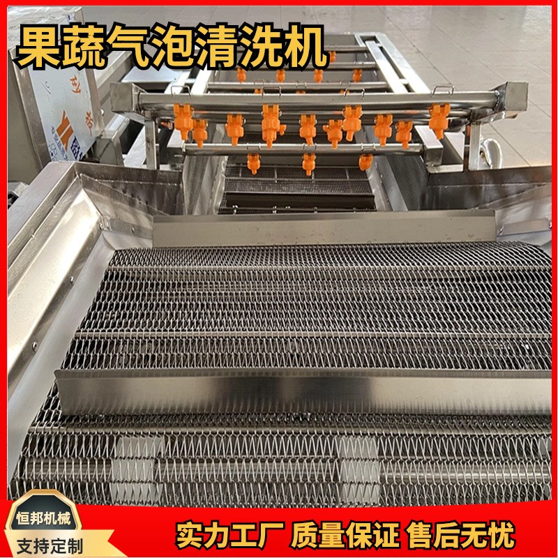 海鲜气泡清洗机大型全自动果蔬清洗流水线多功能蔬菜辣椒清洗设备图3