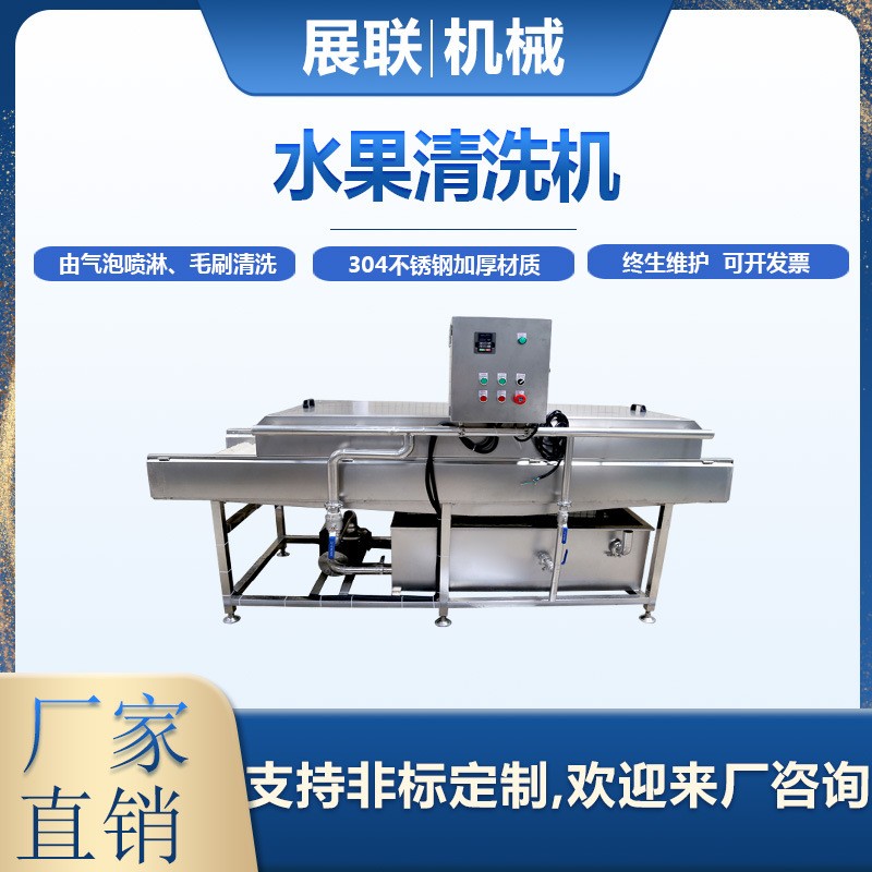 厂销多功能果蔬清洗机不锈钢涡流清洗机鼓泡清洗机中央厨房设备