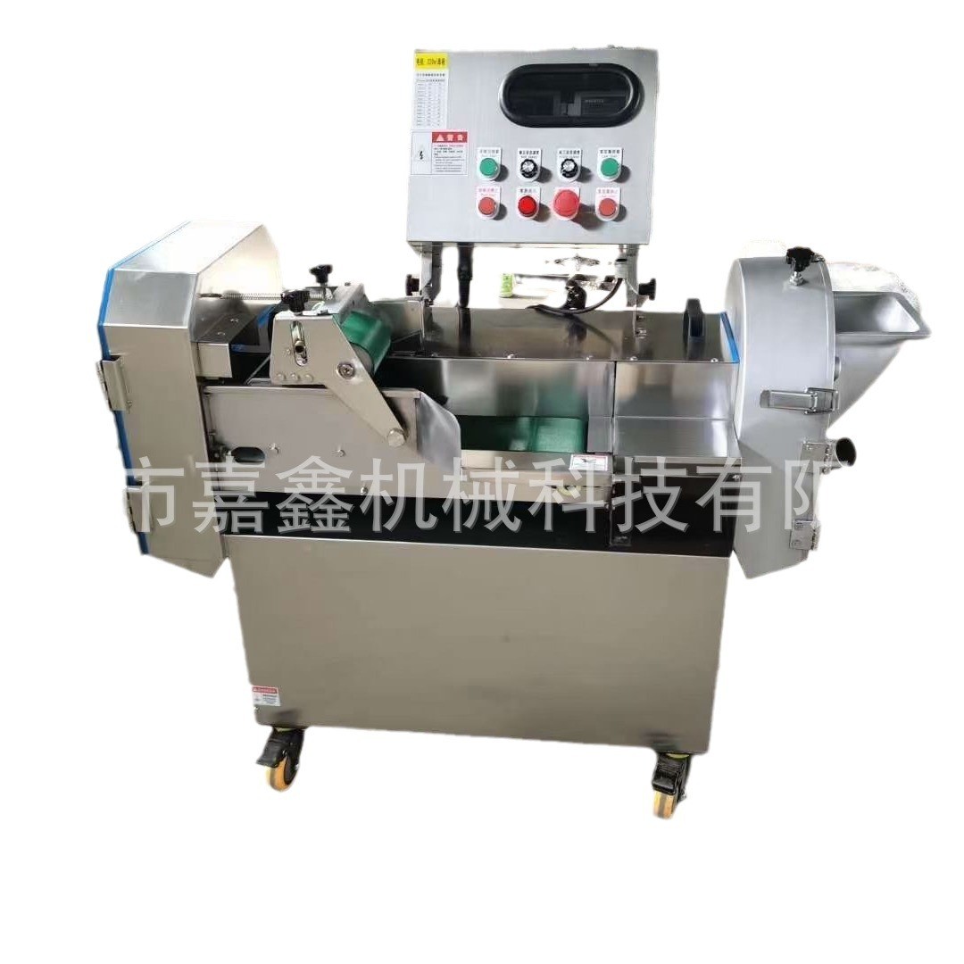 食堂用多功能酸菜切丝机嘉鑫芹菜豆角切段设机丝瓜黄瓜双头切片机图5