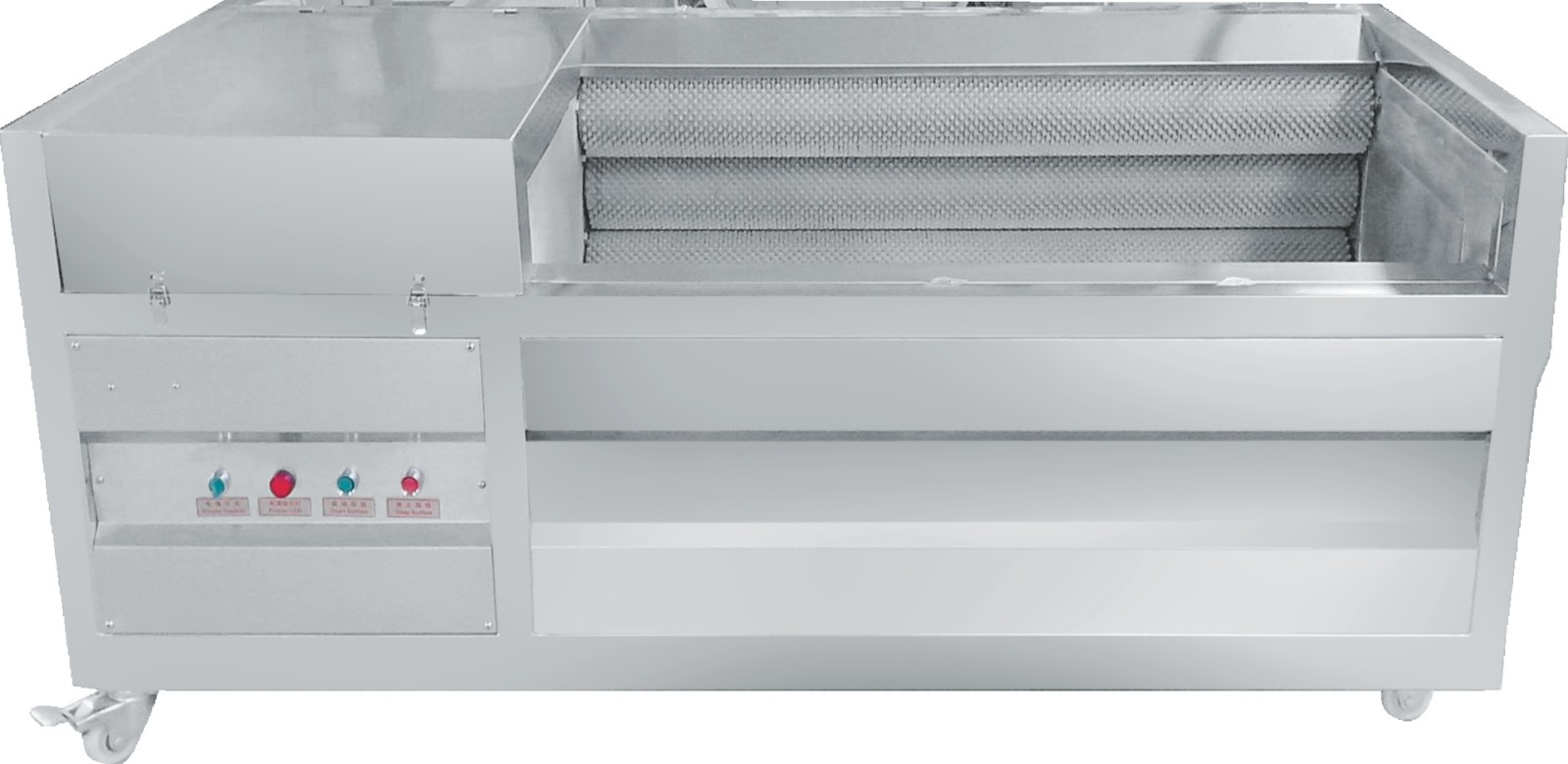 海产品清洗机 不锈钢毛刷清洗机 平行毛辊清洗机图5