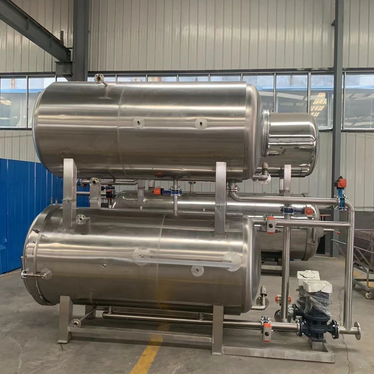 玻璃瓶罐头杀菌锅 双层喷淋式灭菌设备 双层高温杀菌锅图2