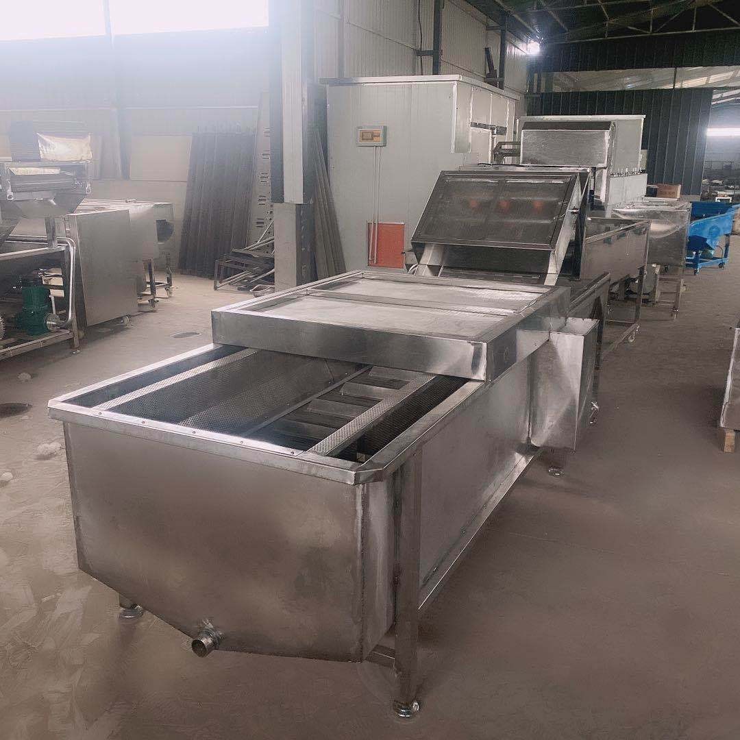 果蔬清洗机 毛辊清洗 气泡喷淋清洗 水浴式巴式杀菌工作流水线图2