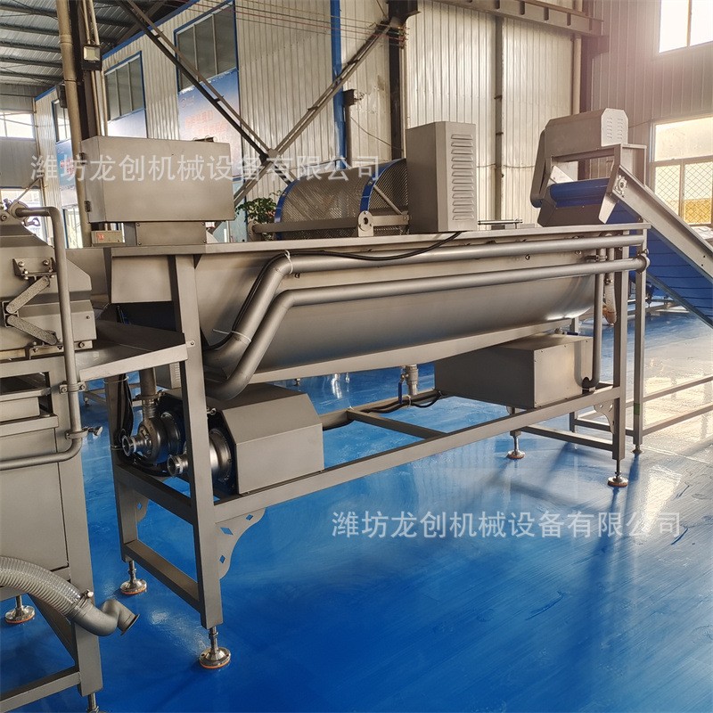 商用气泡涡流洗菜机 果蔬涡轮清洗机 预制菜净菜果蔬清洗流水线图3