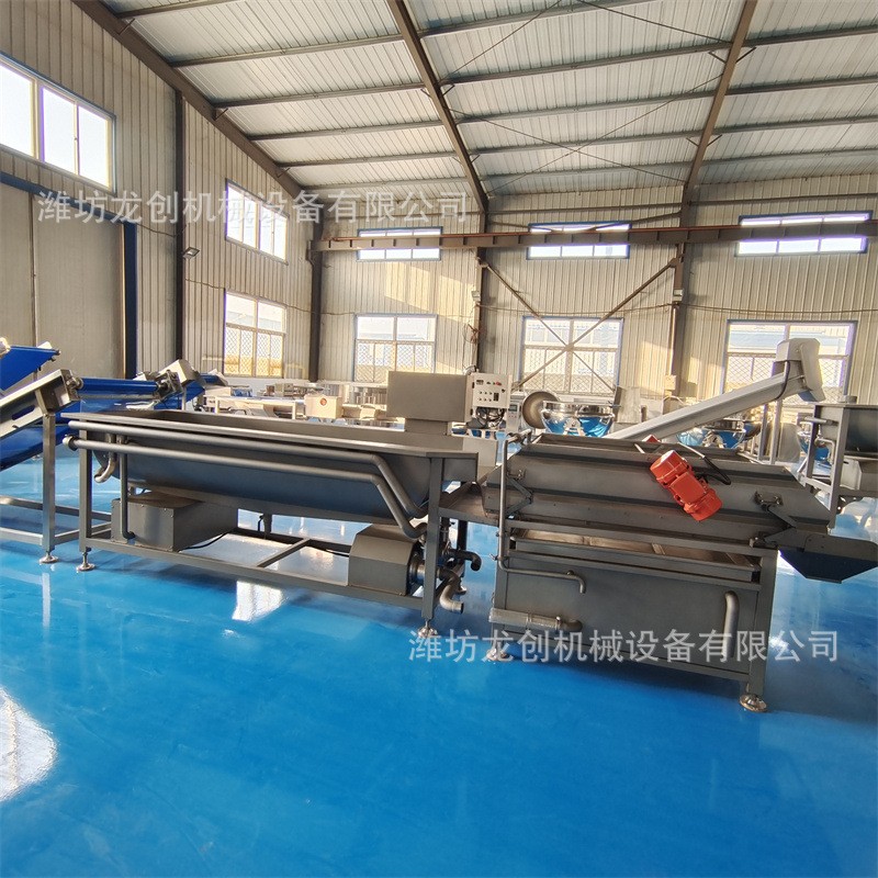 商用气泡涡流洗菜机 果蔬涡轮清洗机 预制菜净菜果蔬清洗流水线图2