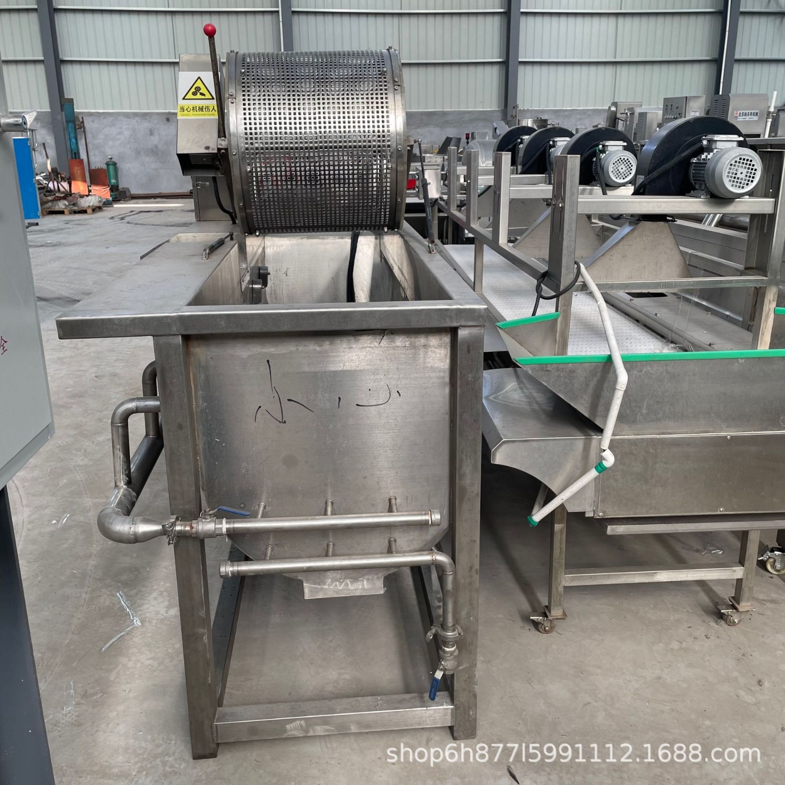 出售二手涡流清洗机 自动蔬菜清洗机商用食材清洗设备 不锈钢设备图2