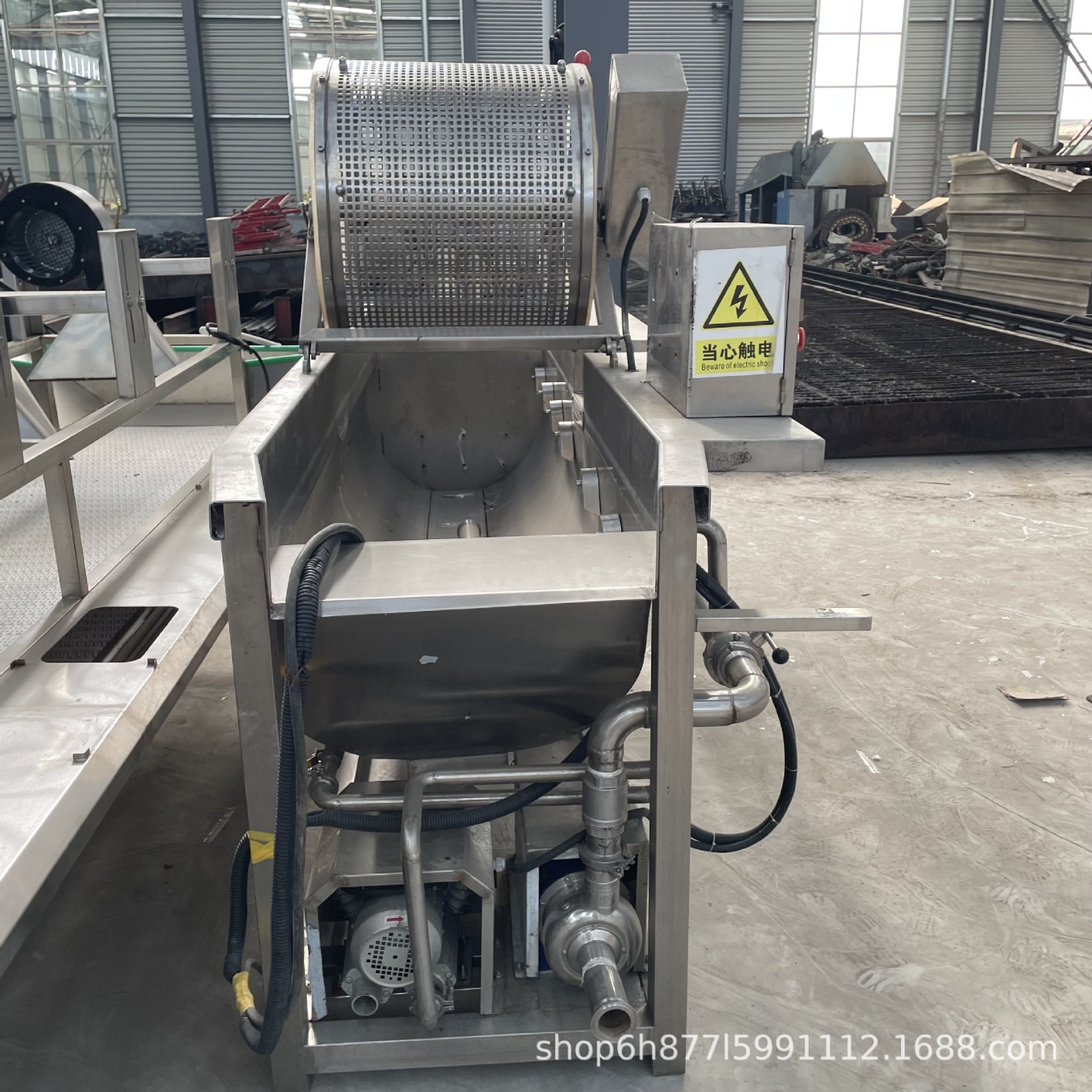 出售二手涡流清洗机 自动蔬菜清洗机商用食材清洗设备 不锈钢设备图3