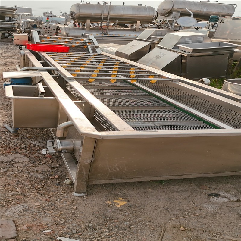 出售二手连续式净菜加工设备全自动气泡清洗机蔬菜水果气泡清洗机图2