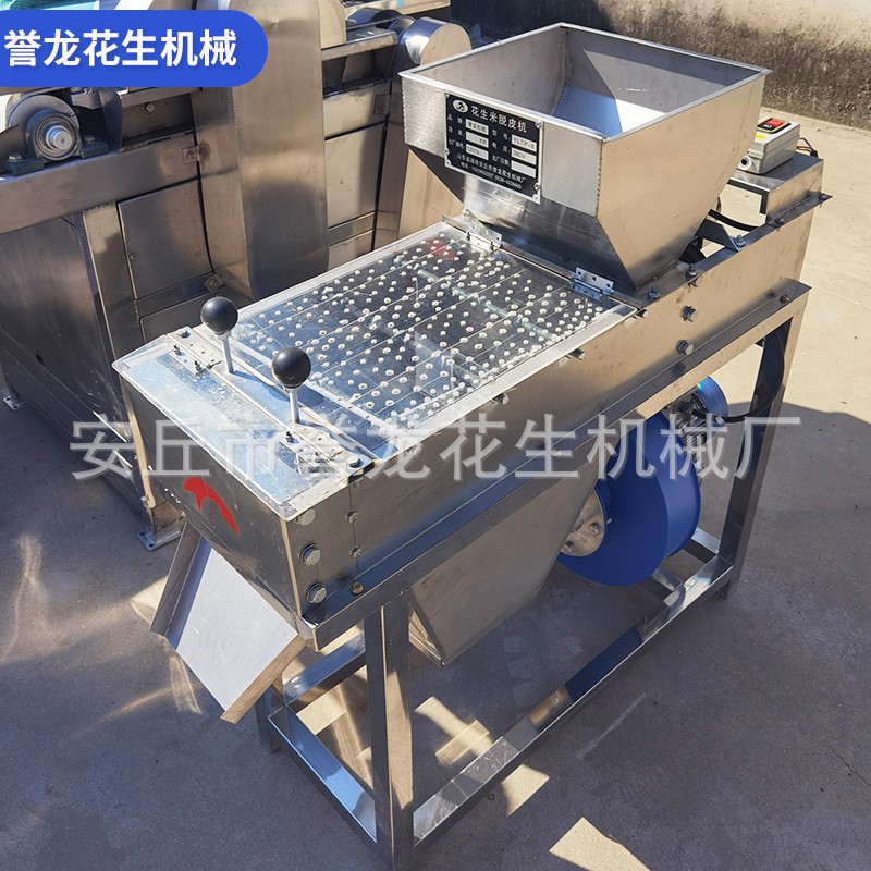 熟花生花生米干法脱皮机食品厂烘烤花生脱皮机商用沙辊式去红衣皮图4