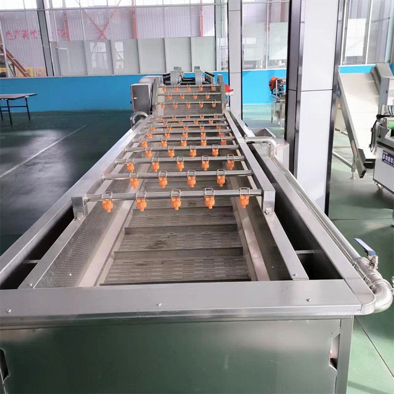 果蔬气泡清洗机 全自动冲洗去泥设备 食品包装袋清洗冷却流水3米图3
