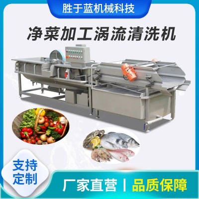 全自行涡流清洗机 商用预制菜加工流水线 半成品菜去农残清洗机