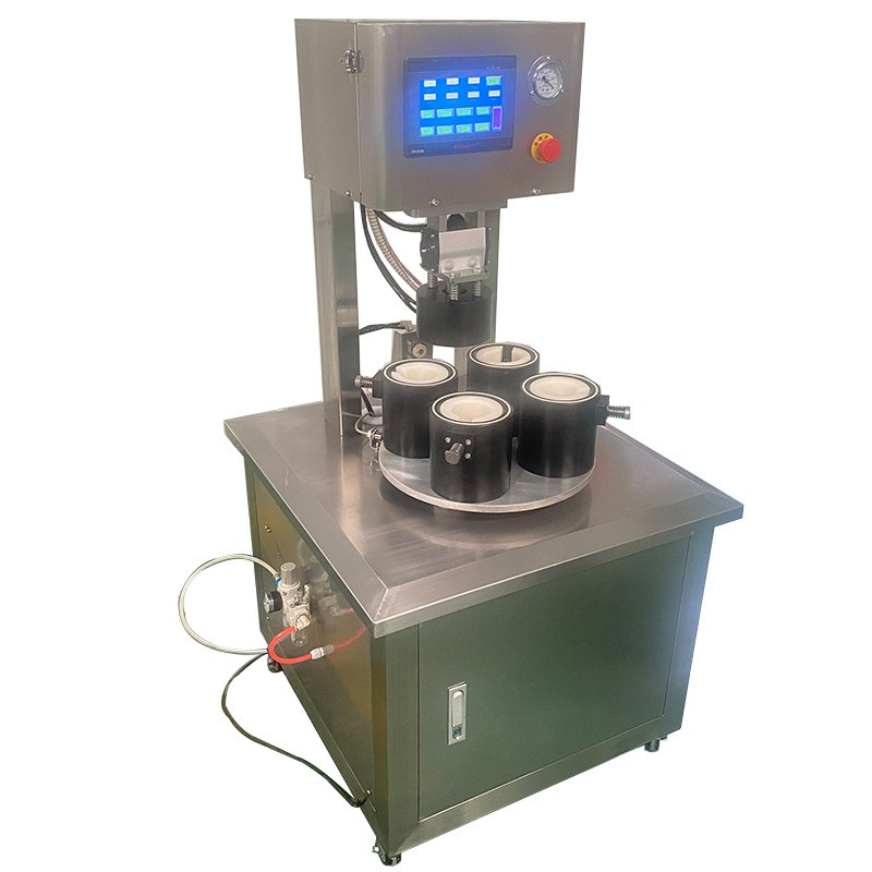 4工位真空旋盖机全自动玻璃瓶辣椒酱牛肉酱酱料包真空封口拧盖机图4