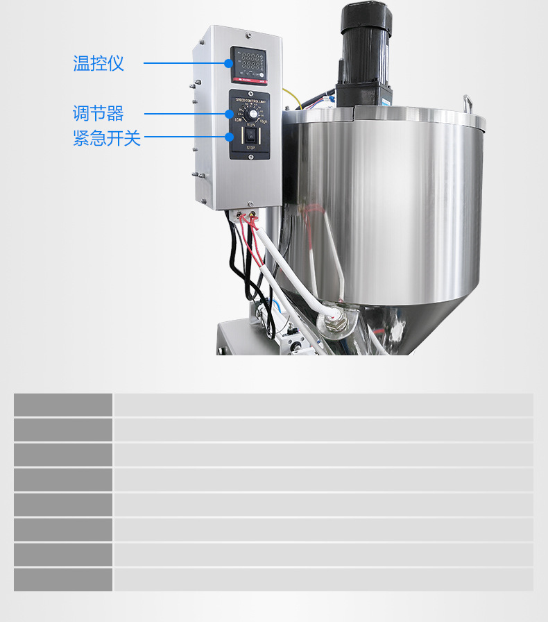 气动带搅拌加热膏体酱类灌装机辣椒酱老干妈灌装机火锅底料灌装机