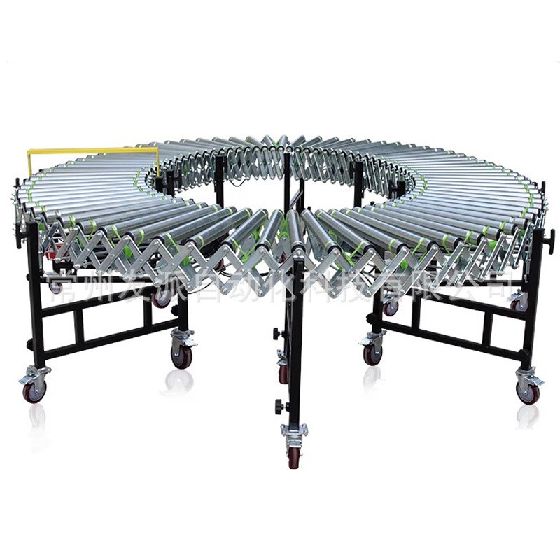 伸缩输送带传送带转弯机动力滚筒线快递物流分拣流水线小型输送机图5