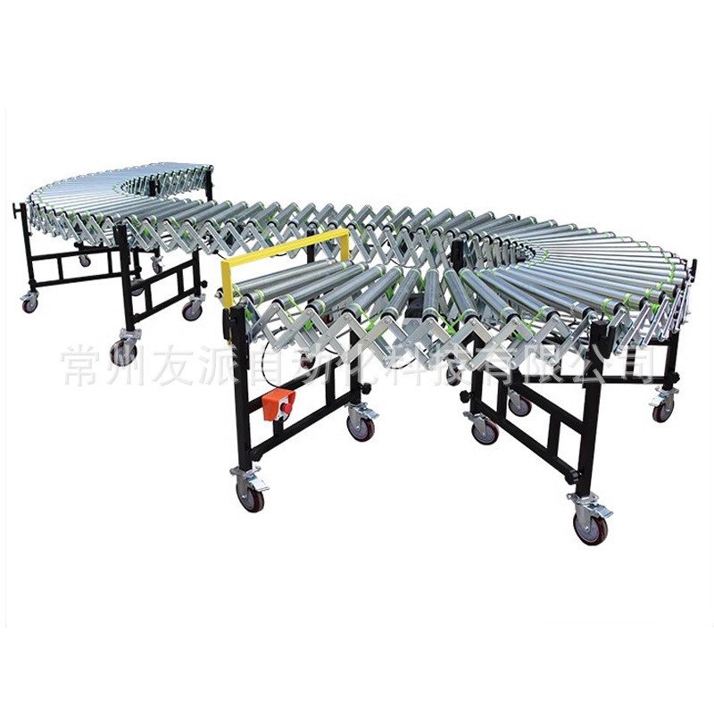 伸缩输送带传送带转弯机动力滚筒线快递物流分拣流水线小型输送机图3