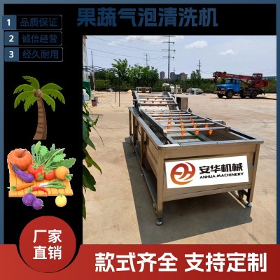 全自动银耳气泡清洗机果蔬清洗加工流水线 土豆片藕片 漂烫生产线