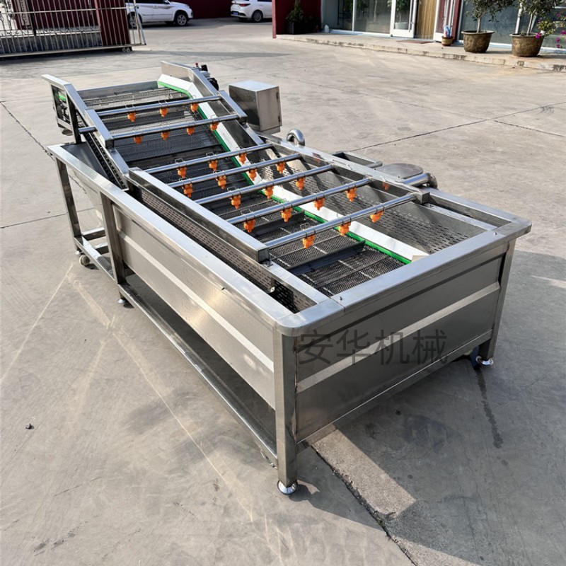 全自动银耳气泡清洗机果蔬清洗加工流水线 土豆片藕片 漂烫生产线图4