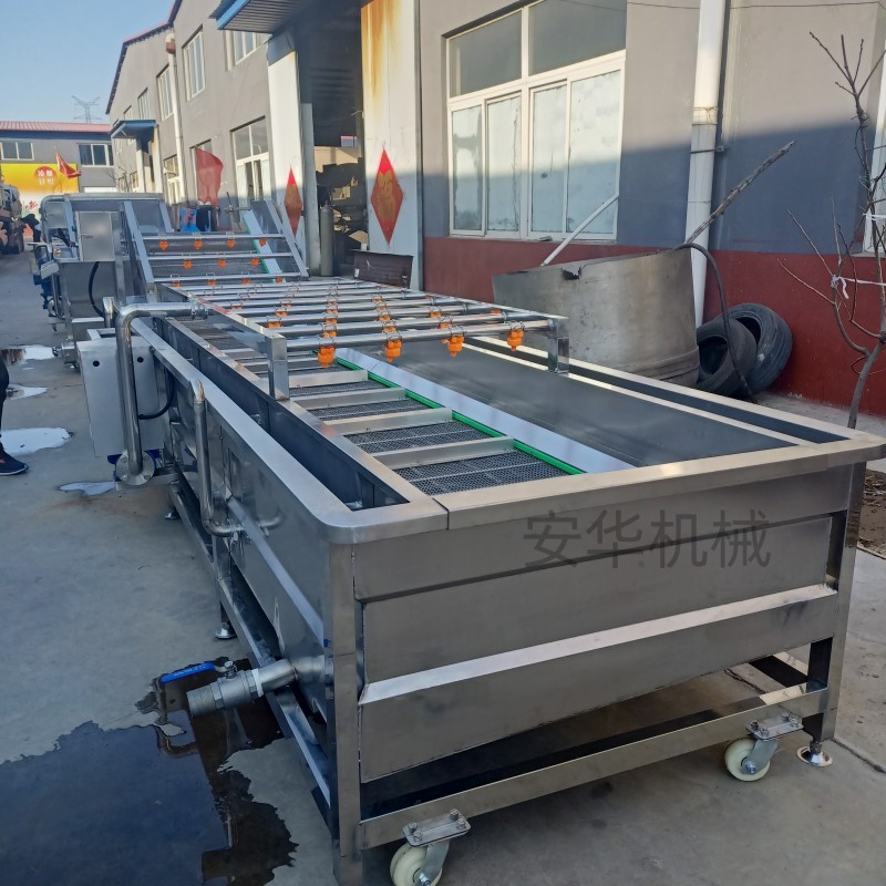 天麻药材气泡清洗机 果蔬清洗加工流水线 大枣橘子萝卜芹菜洗菜机图4