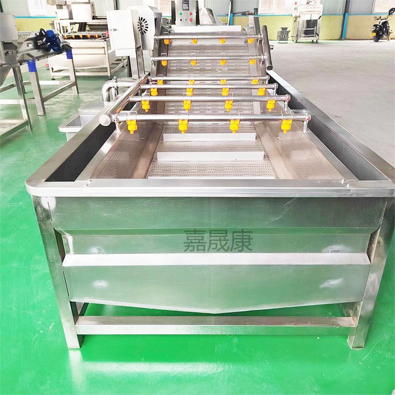 全自动果蔬鼓泡式清洗机不锈钢预制菜清洗设备苹果大姜气泡清洗机图2