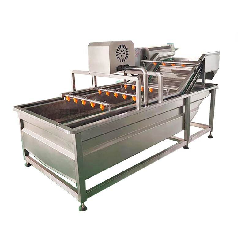 全自动果蔬鼓泡式清洗机不锈钢预制菜清洗设备苹果大姜气泡清洗机图5