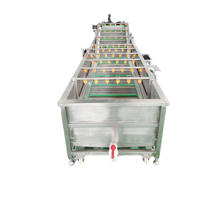 瓜果蔬菜清洗机 草莓气泡清洗机器 海鲜水产品根茎类清洗风干线图5