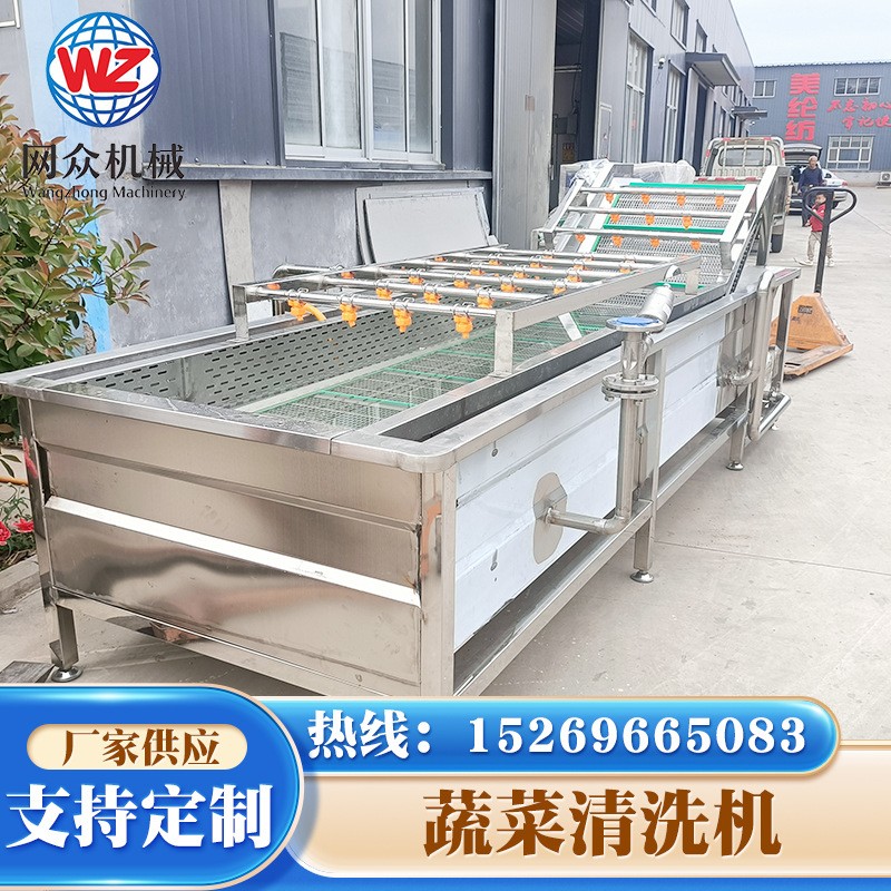 毛豆气泡果蔬清洗机 商用多功能酸菜脱盐清洗机 辣椒喷淋清洗设备图2